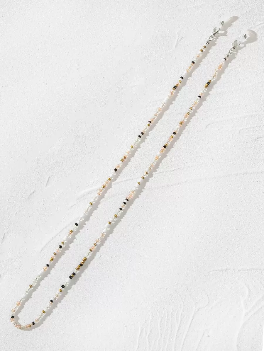 1条时尚串珠眼镜链，亚克力时尚眼镜链，硅胶防滑眼镜挂绳，口罩装饰链，眼镜/老花镜带，可爱眼镜链，时尚眼镜架