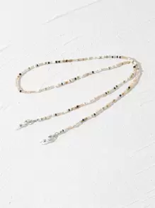 1条时尚串珠眼镜链，亚克力时尚眼镜链，硅胶防滑眼镜挂绳，口罩装饰链，眼镜/老花镜带，可爱眼镜链，时尚眼镜架 - 彩色 - 查看 3