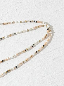 1条时尚串珠眼镜链，亚克力时尚眼镜链，硅胶防滑眼镜挂绳，口罩装饰链，眼镜/老花镜带，可爱眼镜链，时尚眼镜架 - 彩色 - 查看 5