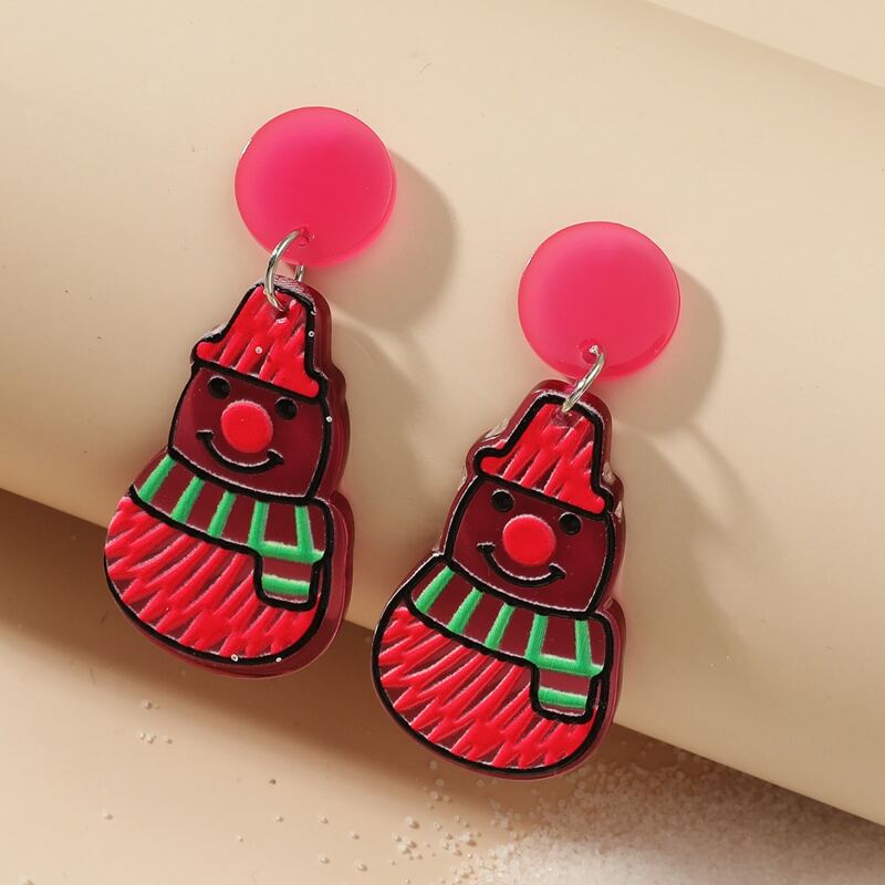 

Snowman Drop Earrings, Multicolor