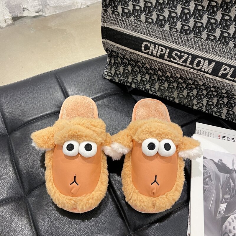 

Cartoon Sheep Design Slippers, Orange