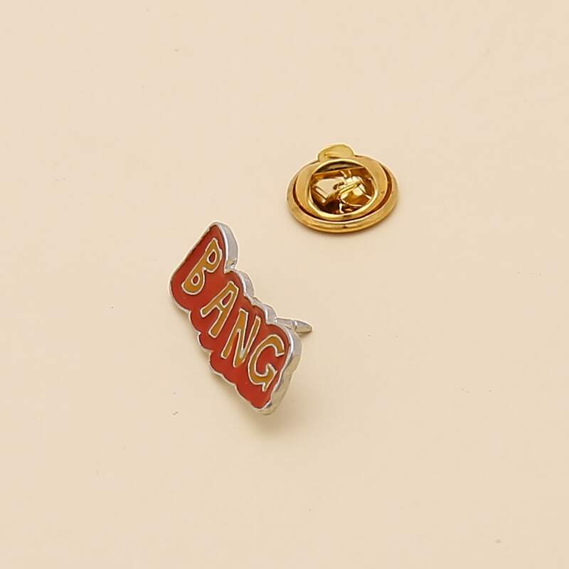 

Letter Graphic Design Brooch, Multicolor