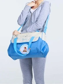 5pcs Cartoon Bear Diaper Bag Set - Blue - View 3