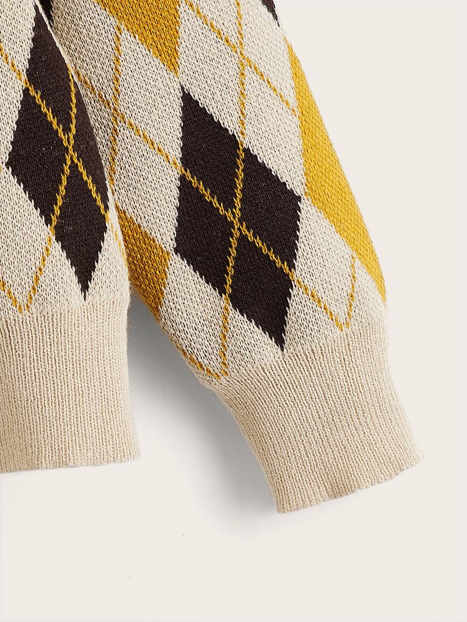 Toddler Girls Argyle Pattern Cardigan