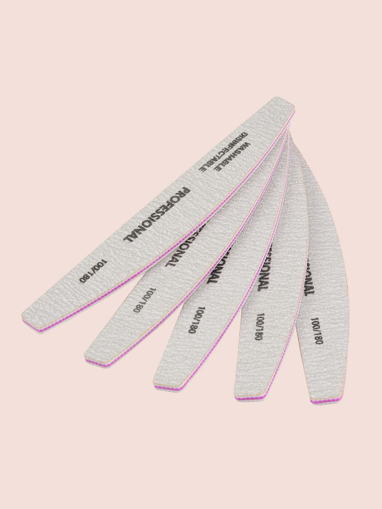 klimonla 5pcs Rough Nail File 100/180 Grit, Heavy Duty Nail Files For Acrylic/ Natural Nails, Emery Boards For Nails, Strong Finger Nail Filler, Coarse Nail File For Home And Salon Use,Nail Supplies,Nail Tools,Nail Art Tools,Back To School,Nails,Nail Tools For Press On Nails - Grey - View 1