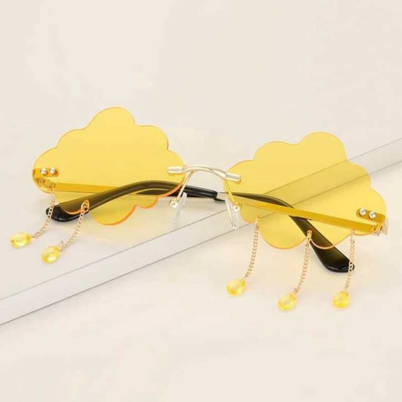 

Crystal Tassel Rimless Sunglasses