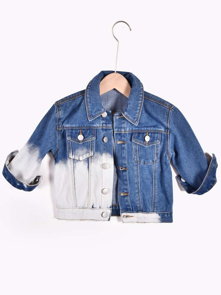 女の子幼児 デニムジャケット カラーブロック | SHEIN JAPAN