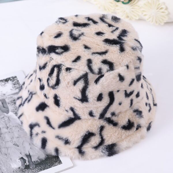 

Leopard Pattern Bucket Hat, Multicolor