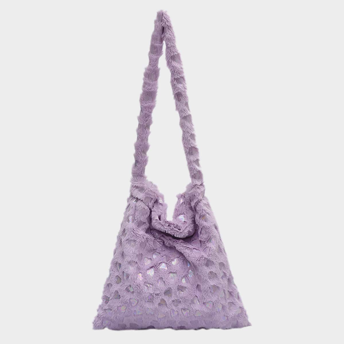 

Fluffy Shoulder Bag, Pink
