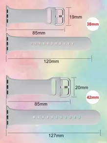 1 条男女通用硅胶运动表带，兼容 Apple Watch 38mm/40mm/41mm/42mm/44mm/45mm/49mm，兼容 Apple Watch Series 9/8/SE/7/6/5/4/3，可作为返校学生的礼物 - 灰色 - 查看 4