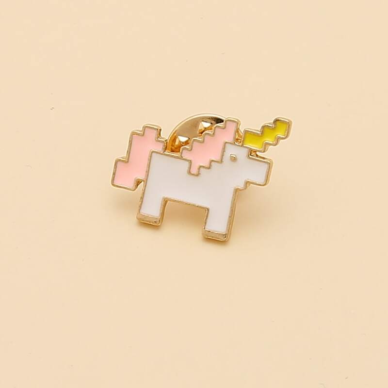 

Unicorn Decor Brooch, Multicolor