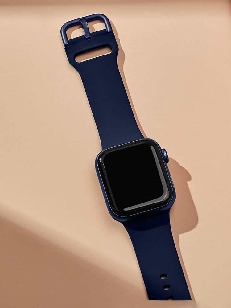 1 条男女硅胶运动表带。兼容 Apple Watch 表带 38 毫米 40 毫米 41 毫米 42 毫米 44 毫米 45 毫米 49 毫米。兼容 Apple Watch Series 9 Ultra 8 SE 7 6 5 4 3，可作为返校学生的礼物 - 藏蓝色 - 查看 2