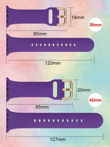 1pc Unisex Silicone Sports Strap Watch Band, Compatible With Apple Watch Band 38mm 40mm 41mm 42mm 44mm 45mm 49mm, Compatible With Apple Watch Series 9 Ultra 8 SE 7 6 5 4 3 As A Gift For Students Returning To School