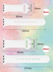 1pc Unisex Silicone Sports Watch Band, Compatible With Apple Watch 38mm 40mm 41mm 42mm 44mm 45mm 49mm, Compatible With Apple Watch Series 9 Ultra 8 SE 7 6 5 4 3 As A Gift For Students Returning To School