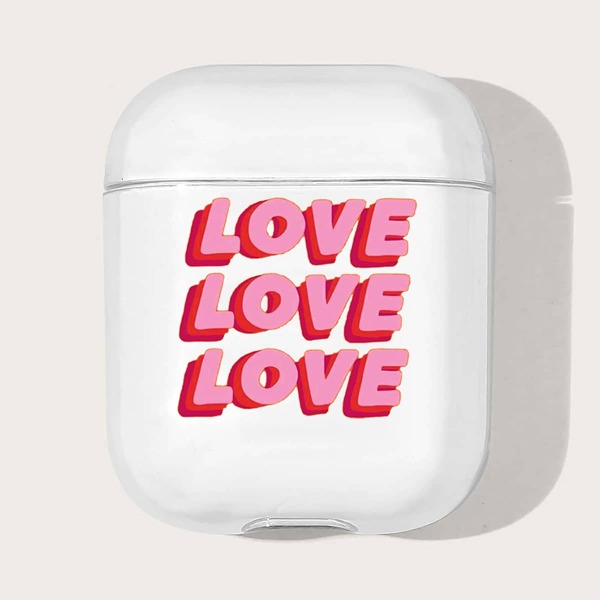 

Letter Graphic Case For Airpods, Clear
