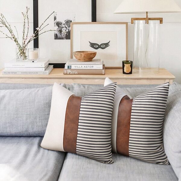

1pc Striped Pattern Cushion Cover Without Filler, Multicolor