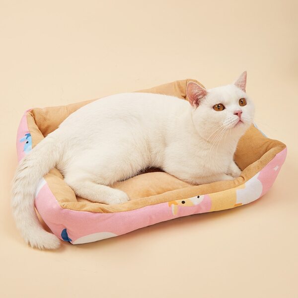 

Paw Embroidery Pet Bed, Multicolor