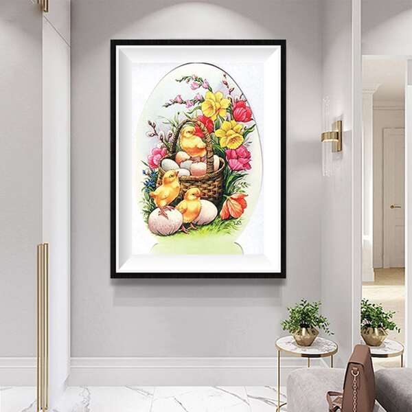 

Chick Print DIY Diamond Unframed Painting, Multicolor