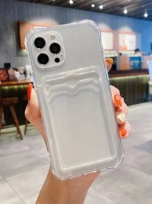 Clear Phone Case With Card Slot Compatible With iPhone15/15Plus/15Pro/15Promax - Clear - View 1