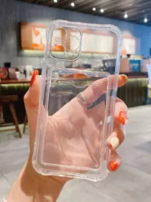 Clear Phone Case With Card Slot Compatible With iPhone15/15Plus/15Pro/15Promax - Clear - View 2