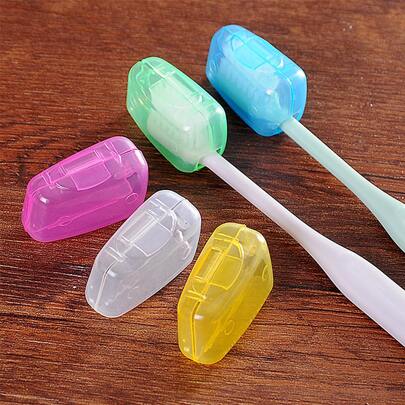 2 ชิ้น ฝาครอบแปรงสีฟันสุ่มสี, ฝาครอบแปรงสีฟันพลาสติกพกพา สำหรับการเดินทาง ตกแต่งบ้านห้องน้ำ ตกแต่งฤดูใบไม้ร่วง กลับสู่โรงเรียน