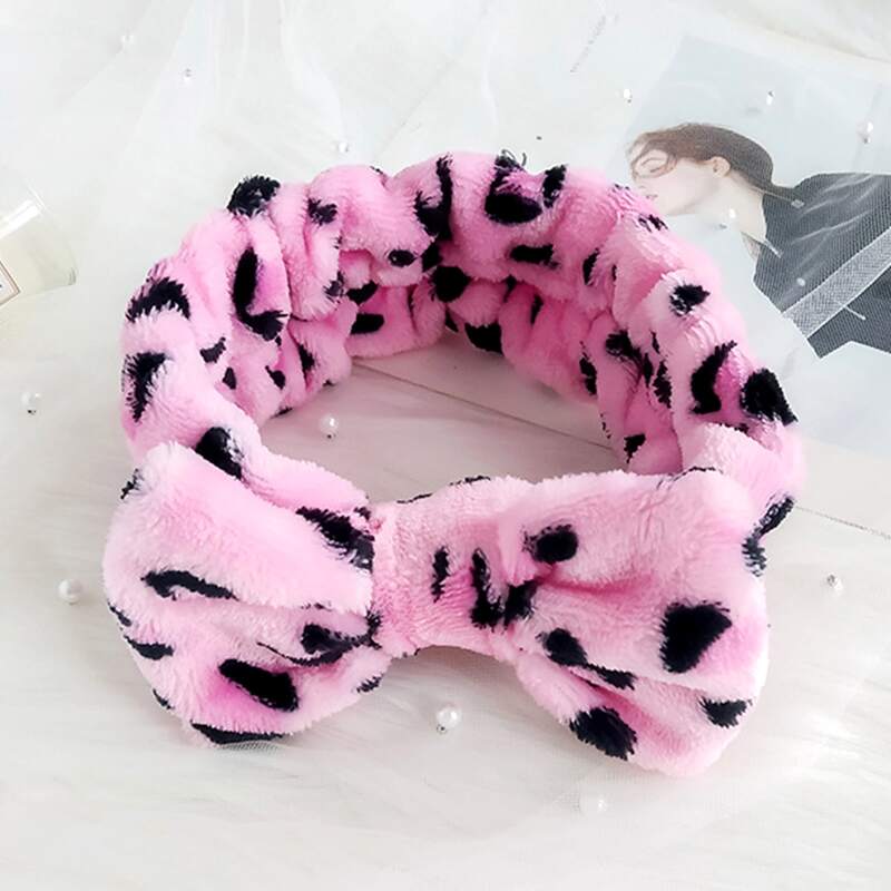 

Bow Decor Bath Headband, Pink
