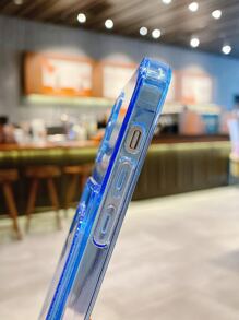 Bao đựng điện thoại trong suốt có khe cắm thẻ - Màu xanh lam - Xem 3