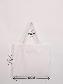 Túi tote - trắng - Xem 4