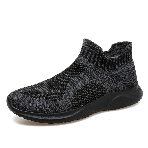 

Men Knit Slip On Running Shoes, Dark grey