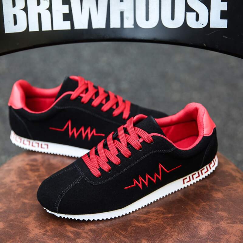 

Guys Two Tone Lace-up Front Low Top Sneakers, Black