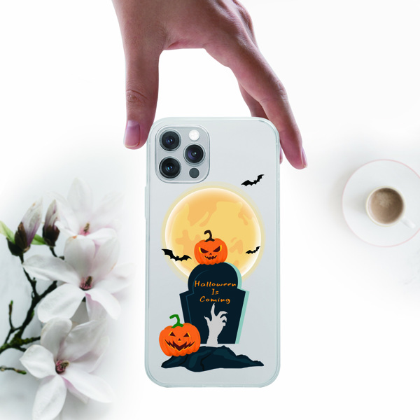 

Halloween Cartoon Graphic Phone Case, Multicolor