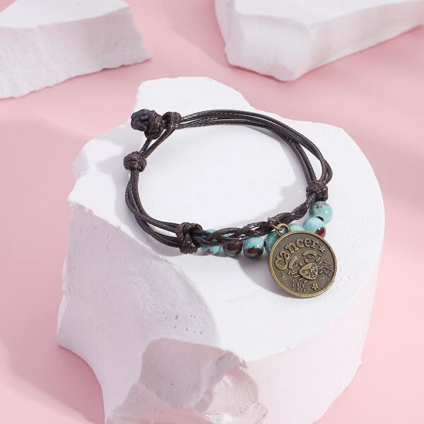 

Constellation Pattern Charm Bracelet, Multicolor