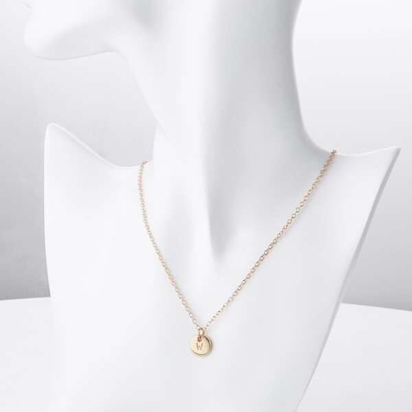 

Round Charm Necklace, Gold