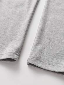 Sparklyn Tween Girl 3pcs Solid Elastic Waist Leggings Chic Outfits For Autumn/Winter