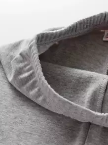 Sparklyn Tween Girl 3pcs Solid Elastic Waist Leggings Chic Outfits For Autumn/Winter