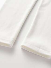 Sparklyn Tween Girl 3pcs Solid Elastic Waist Leggings Chic Outfits For Autumn/Winter