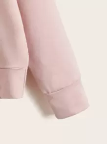 SHEIN Tween Girl Slogan Graphic Sweatshirt - Dusty Pink - View 4