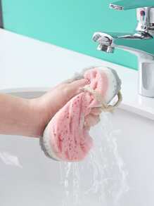 1pc Bath Sponge, Bath Exfoliating Brush, For Bathroom Home Bathroom Decor - Multicolor - View 3