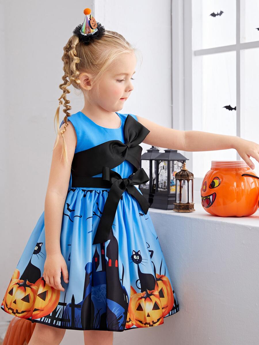 小女童萬聖印花洋裝