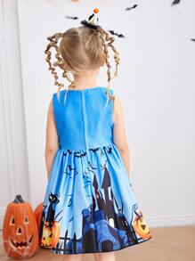 小女童萬聖印花洋裝