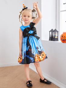 小女童萬聖印花洋裝