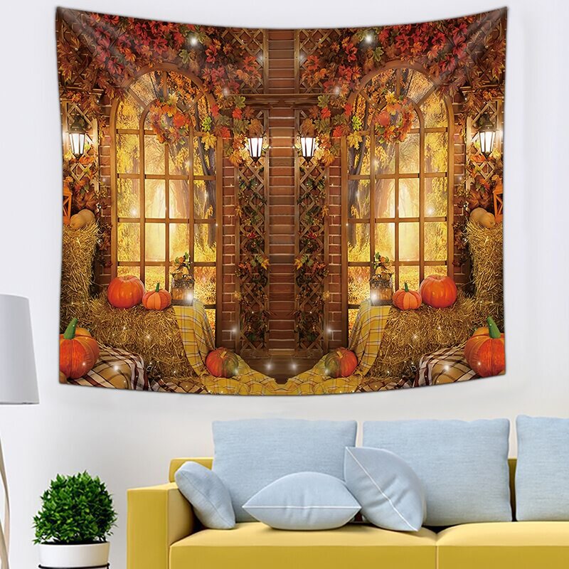 

Pumpkin Print Tapestry, Multicolor