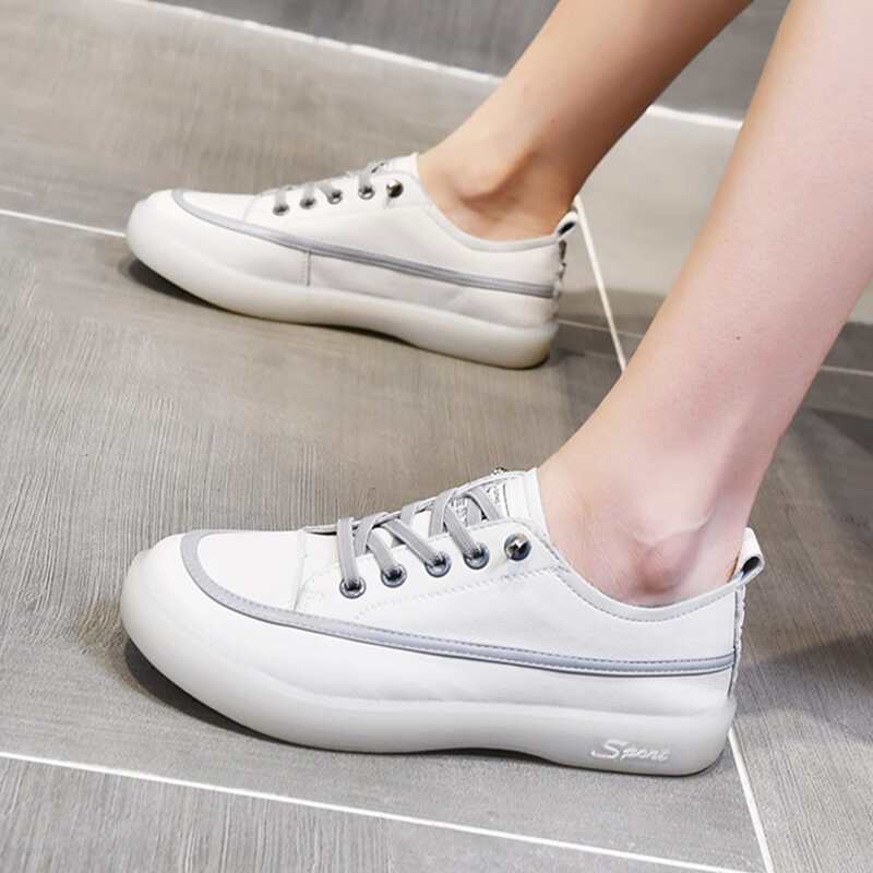 

Lace Up Front Casual Shoes, White