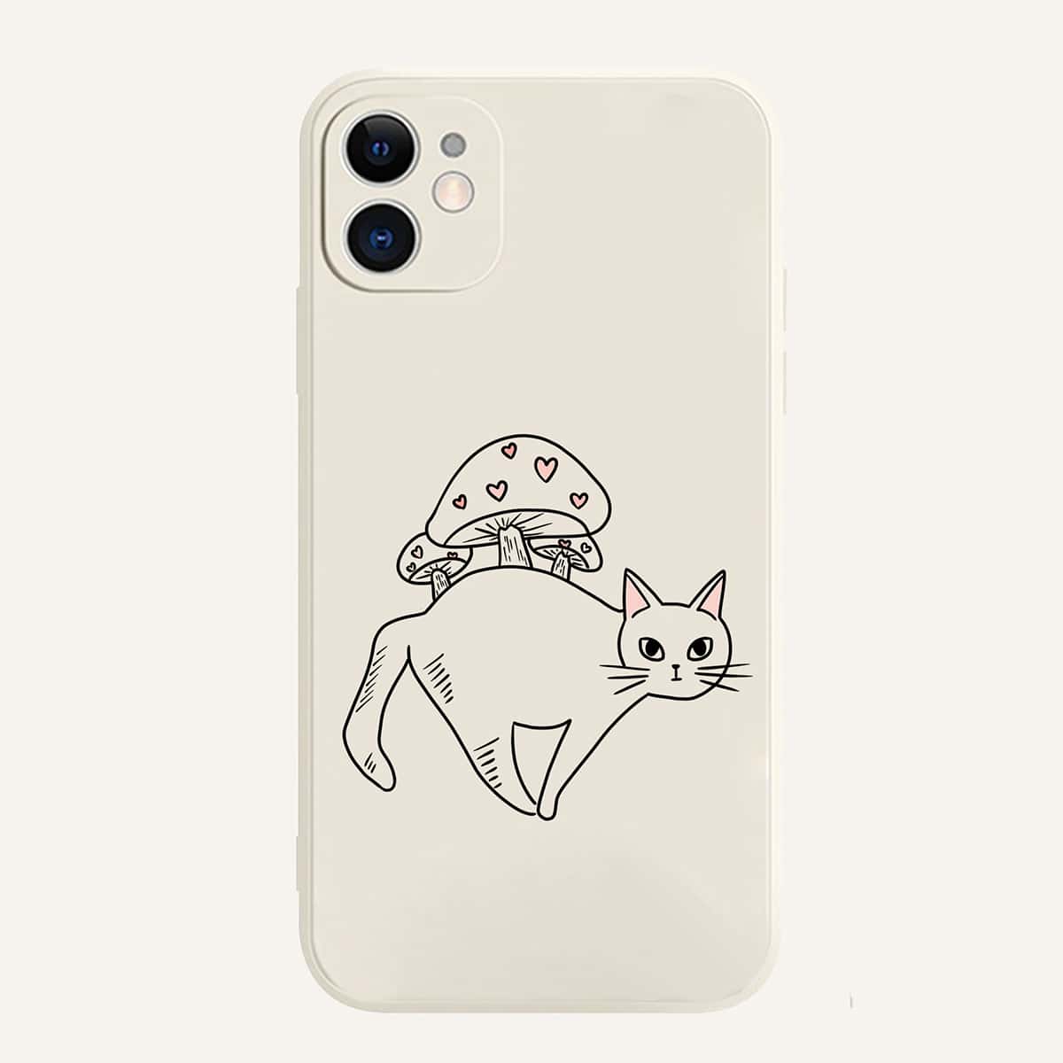 

Cat Pattern Phone Case, Multicolor