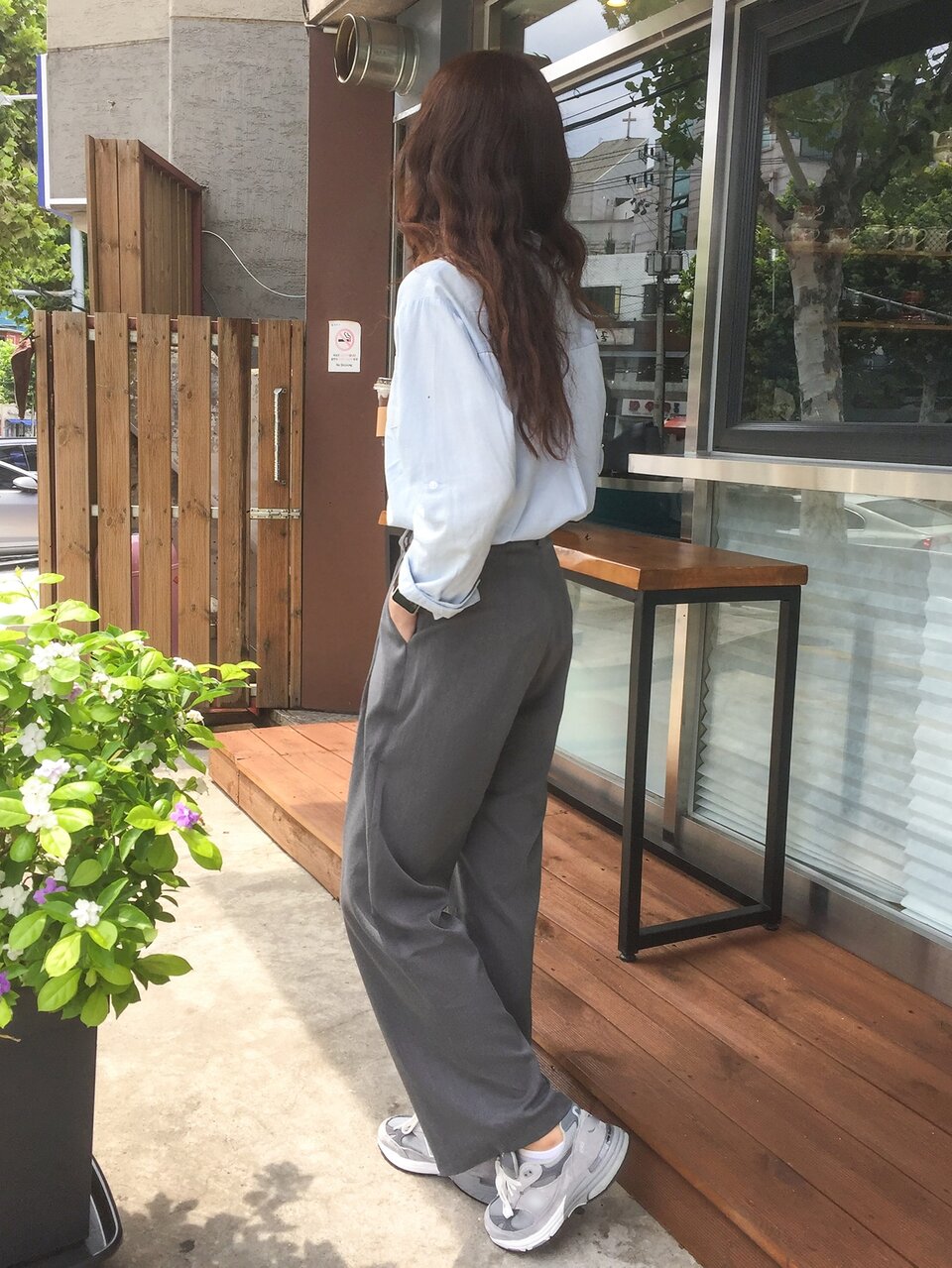 Solid Wide Leg Plicated Detail Pants,Teacher Pants