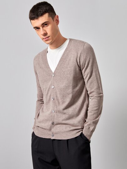 Manfinity Men Button Front Cardigan