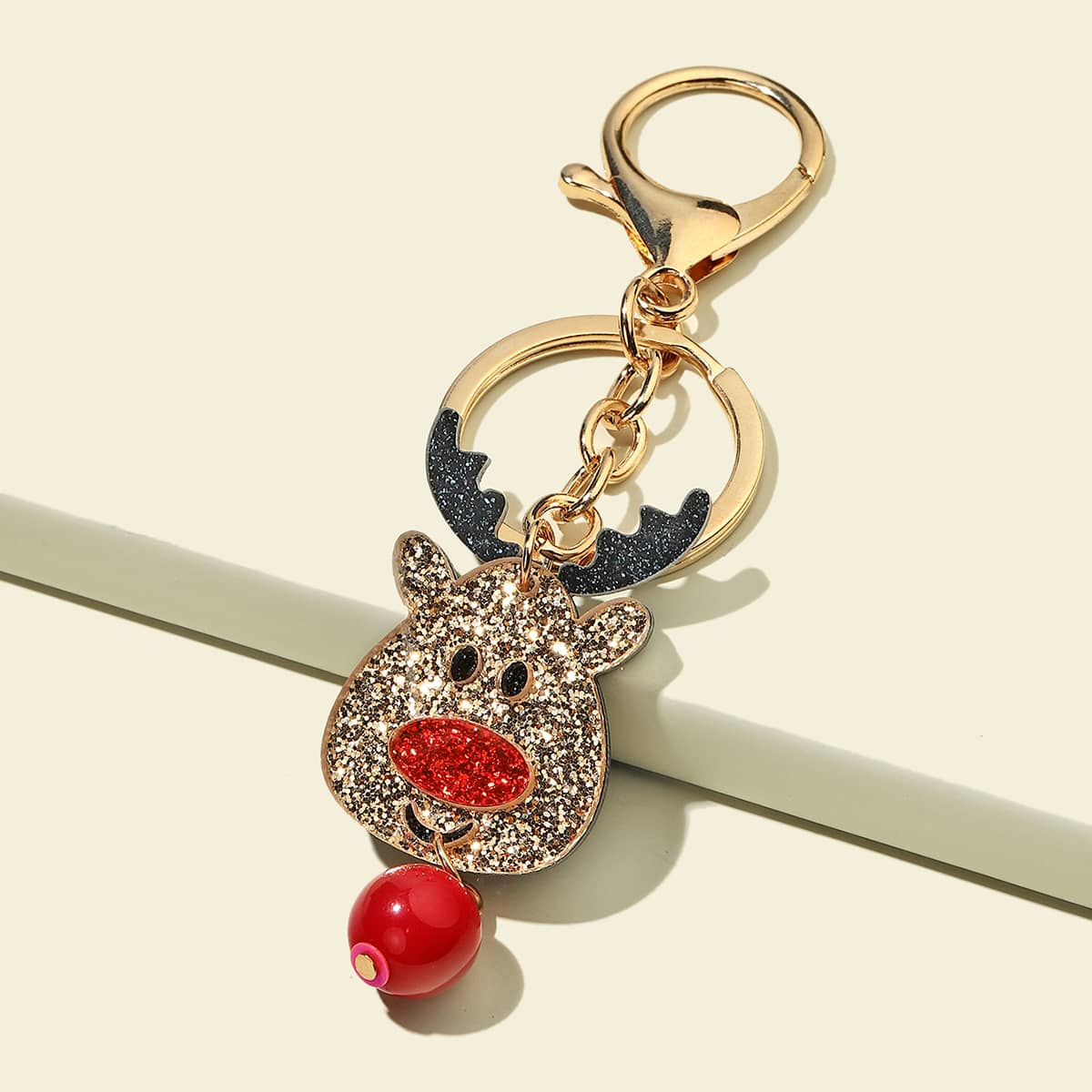 

1pc Christmas Elk Pendant Keychain, Multicolor