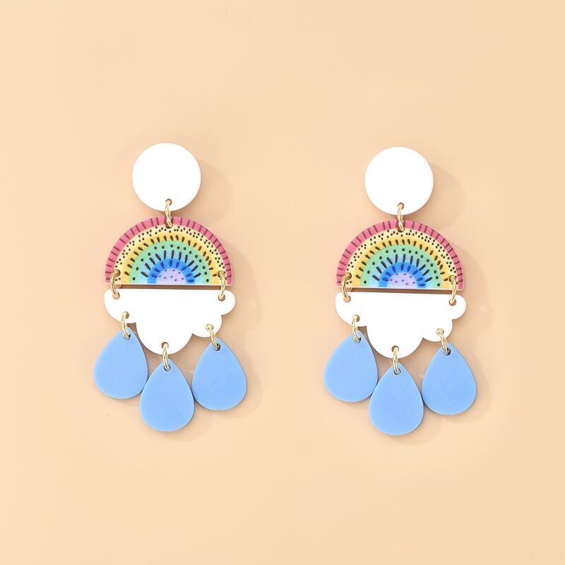 

Graphic Drop Earrings, Multicolor