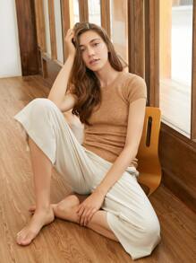 MOTF PREMIUM WOOL MIX SLIM KNIT TOP - Khaki - View 8