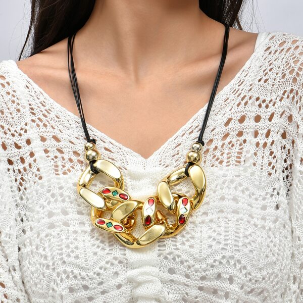 

Chain Decor Necklace, Multicolor